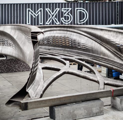 world's first 3D printed steel bridge installed over amsterdam canal
